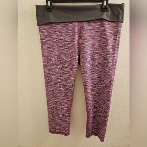 Fabletics Space Dye Foldover Cropped Leggings Size L
